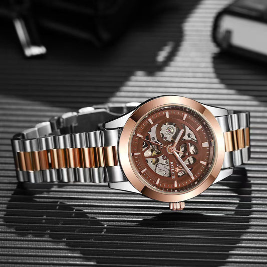 Automatic Skeleton Steel Watch