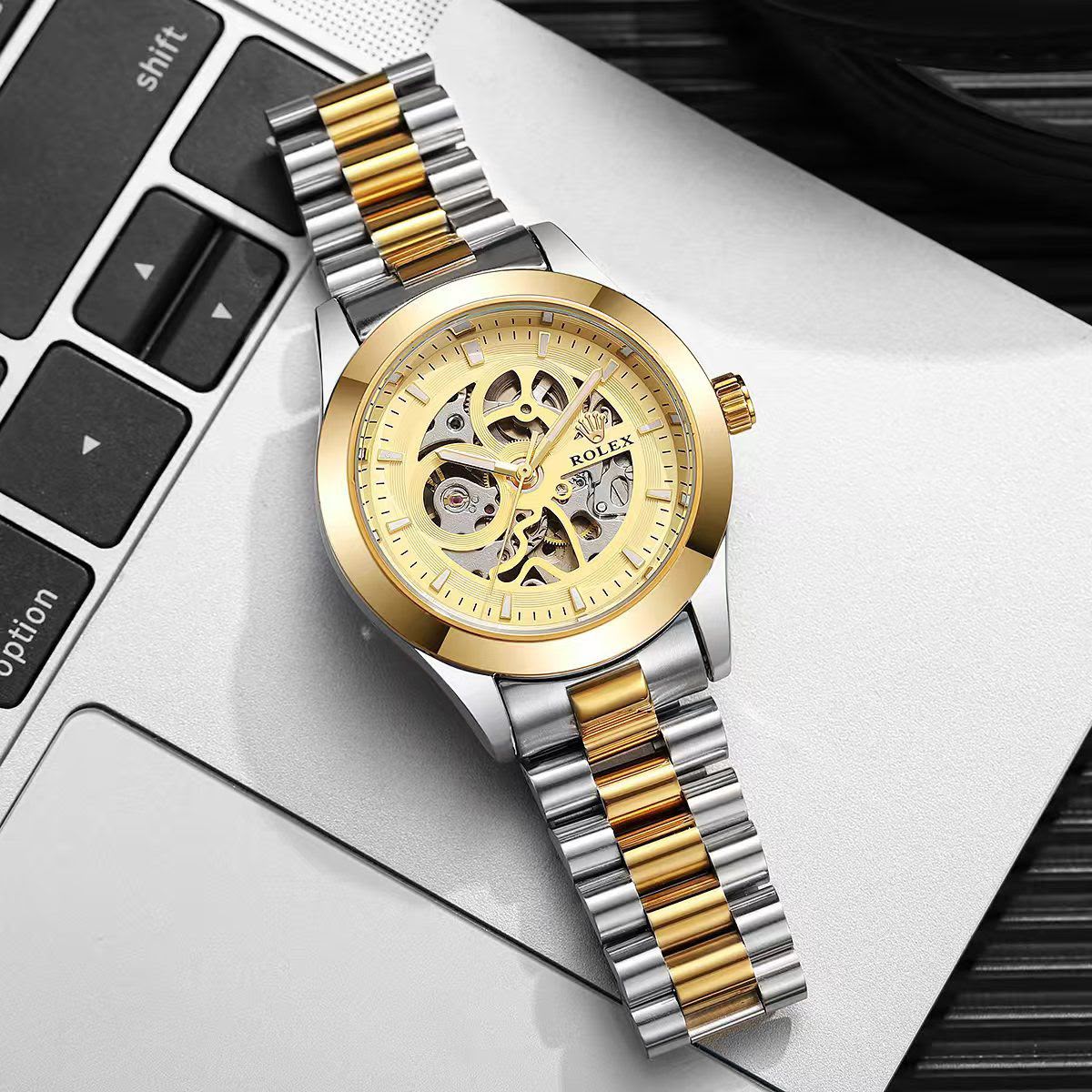 Automatic Skeleton Steel Watch