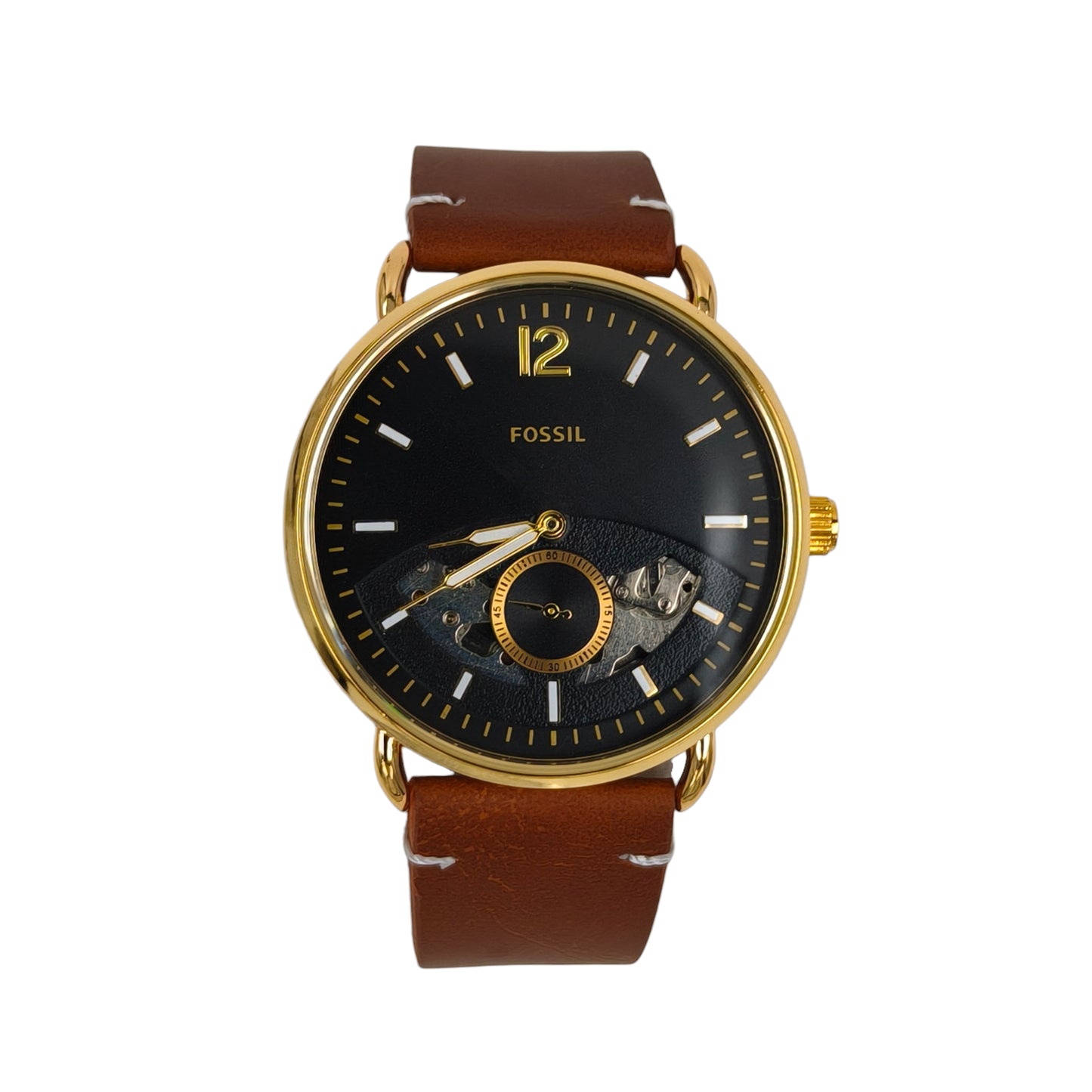 Premium Automatic Open-Heart Gold Watch