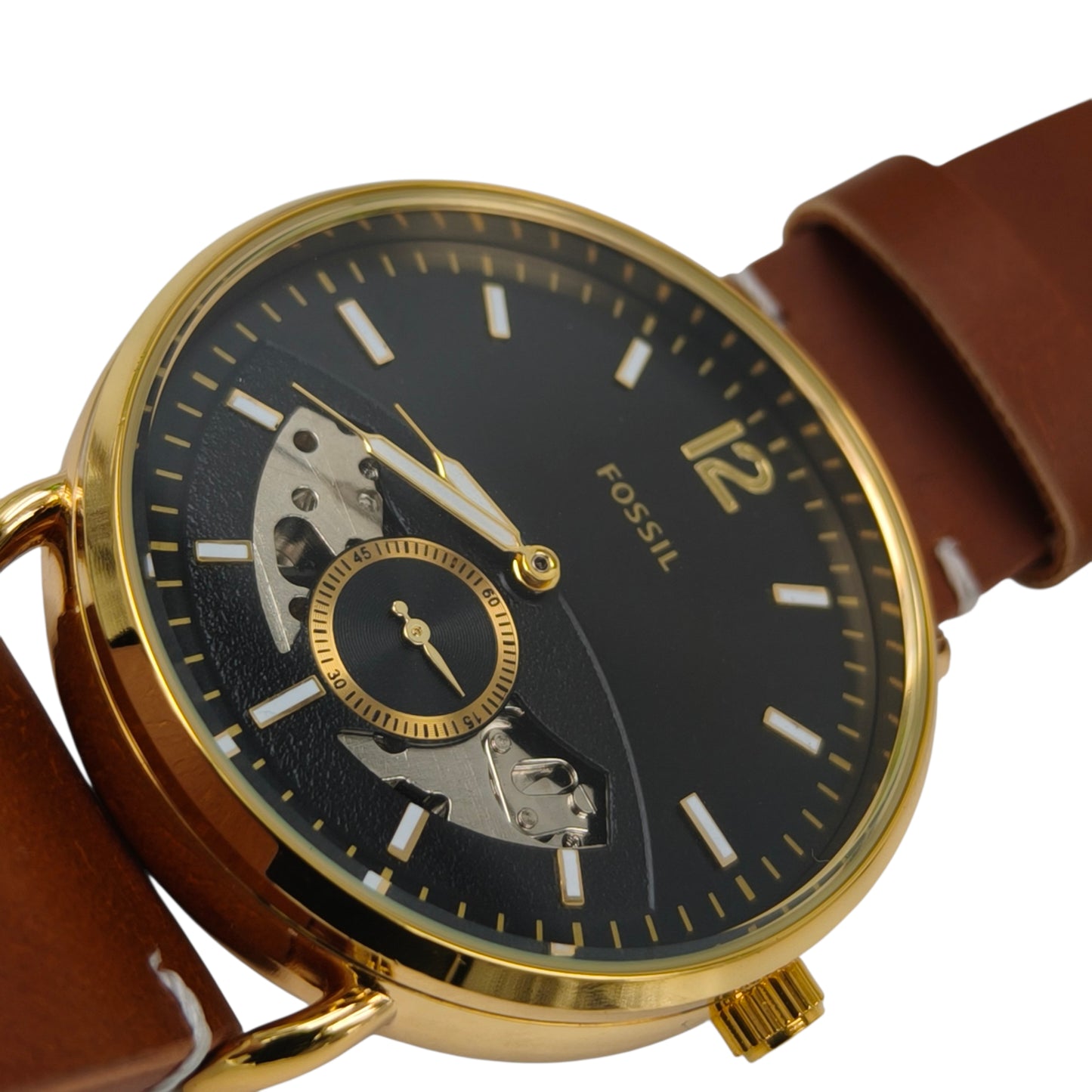 Premium Automatic Open-Heart Gold Watch