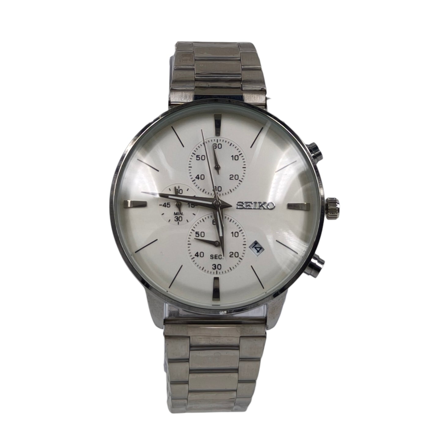 Premium Silver Chronograph Watch