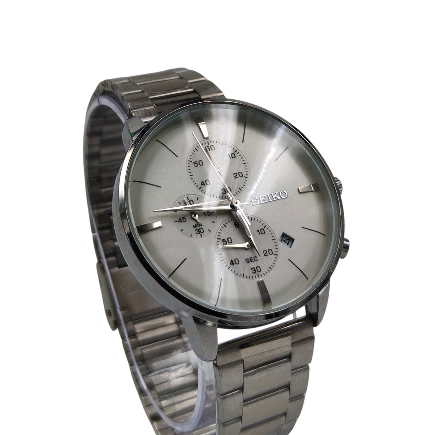 Premium Silver Chronograph Watch