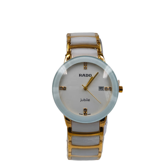 Premium White & Gold Ceramic Watch