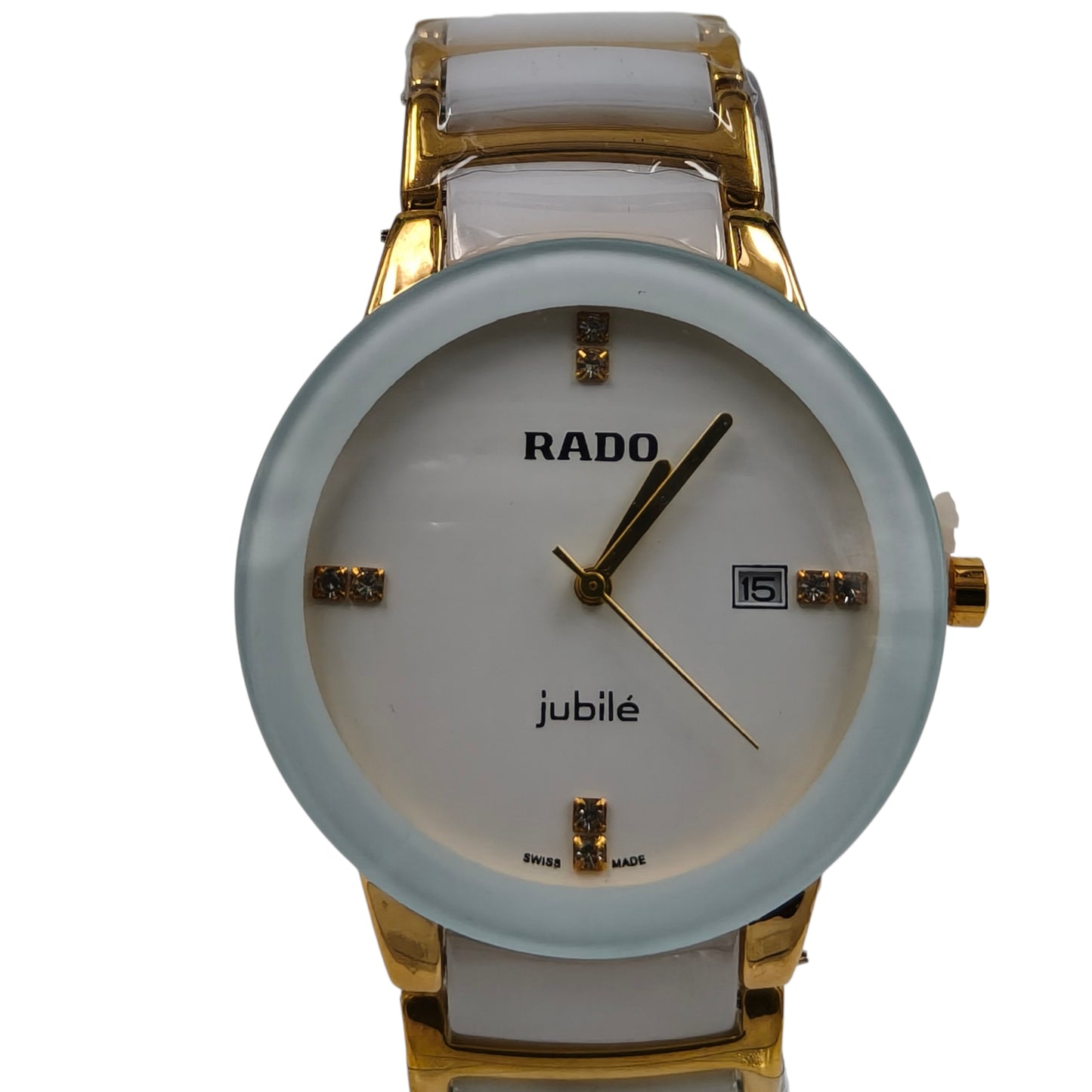 Premium White & Gold Ceramic Watch