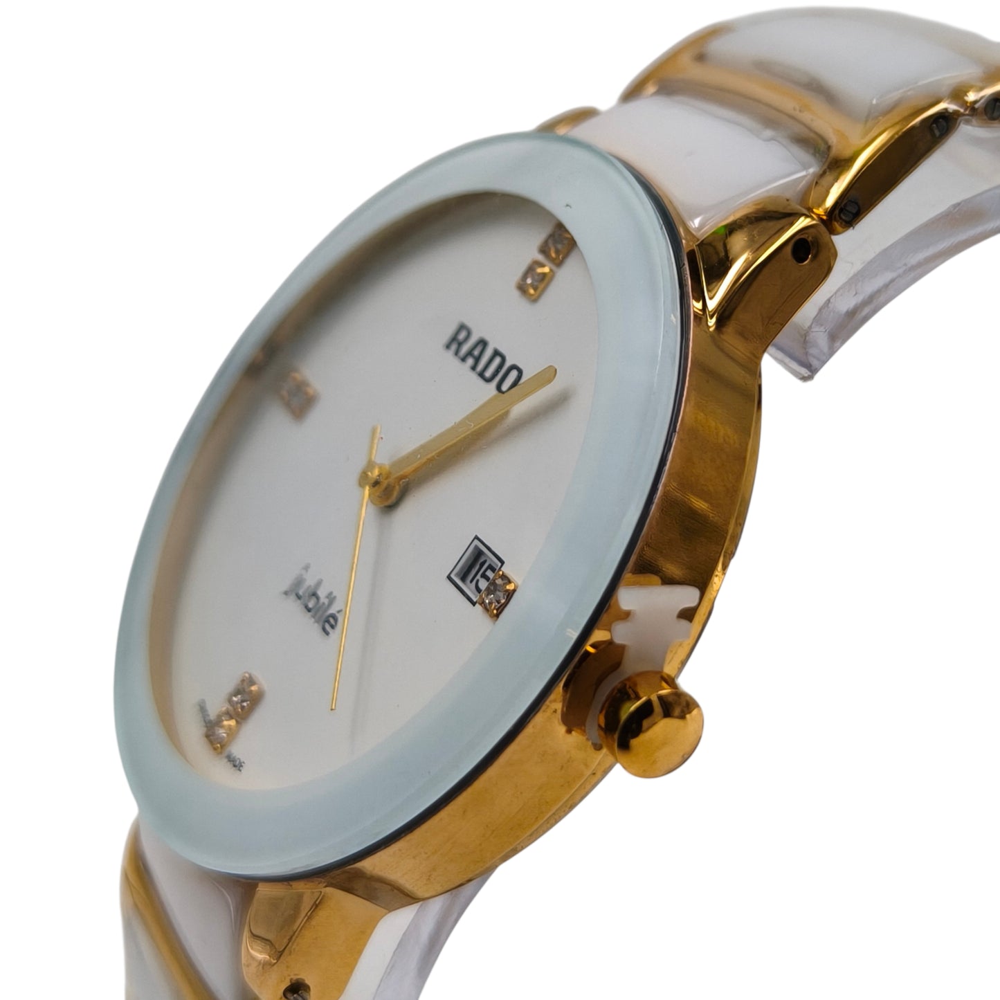 Premium White & Gold Ceramic Watch