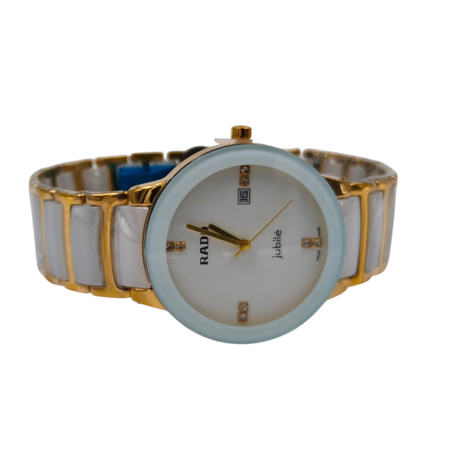 Premium White & Gold Ceramic Watch