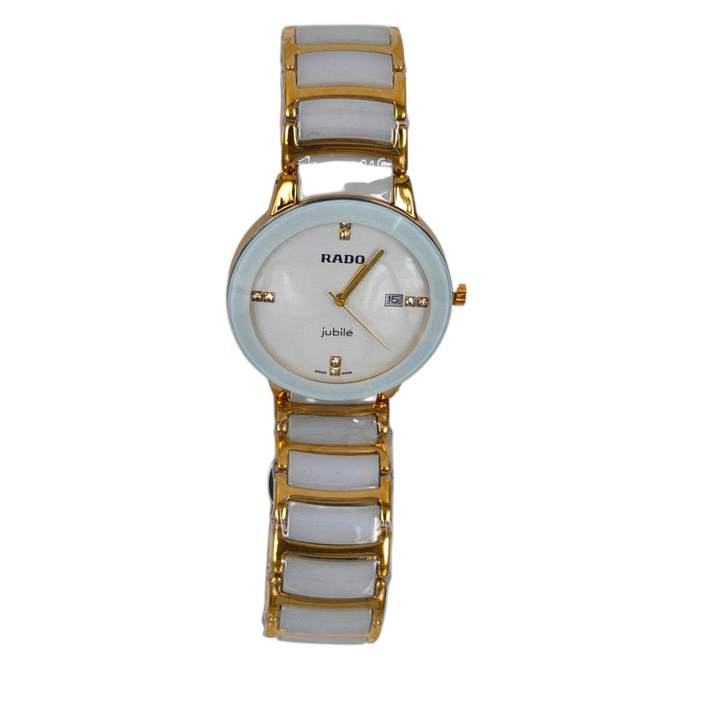 Premium White & Gold Ceramic Watch