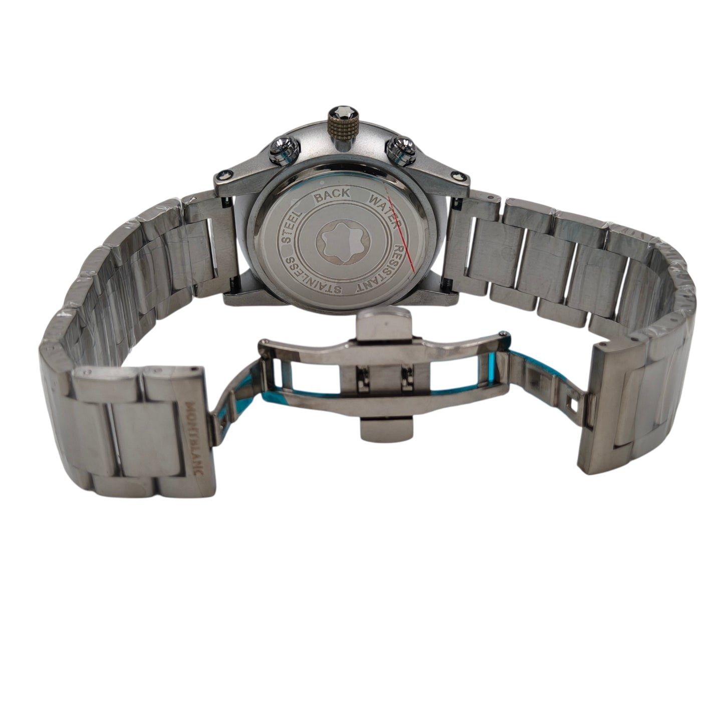 Premium Silver Skeleton Chronograph Watch
