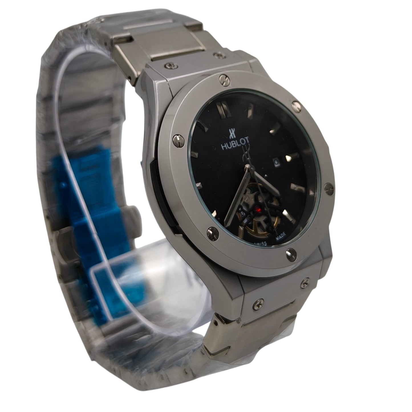 Premium Automatic Open-Heart Steel Watch