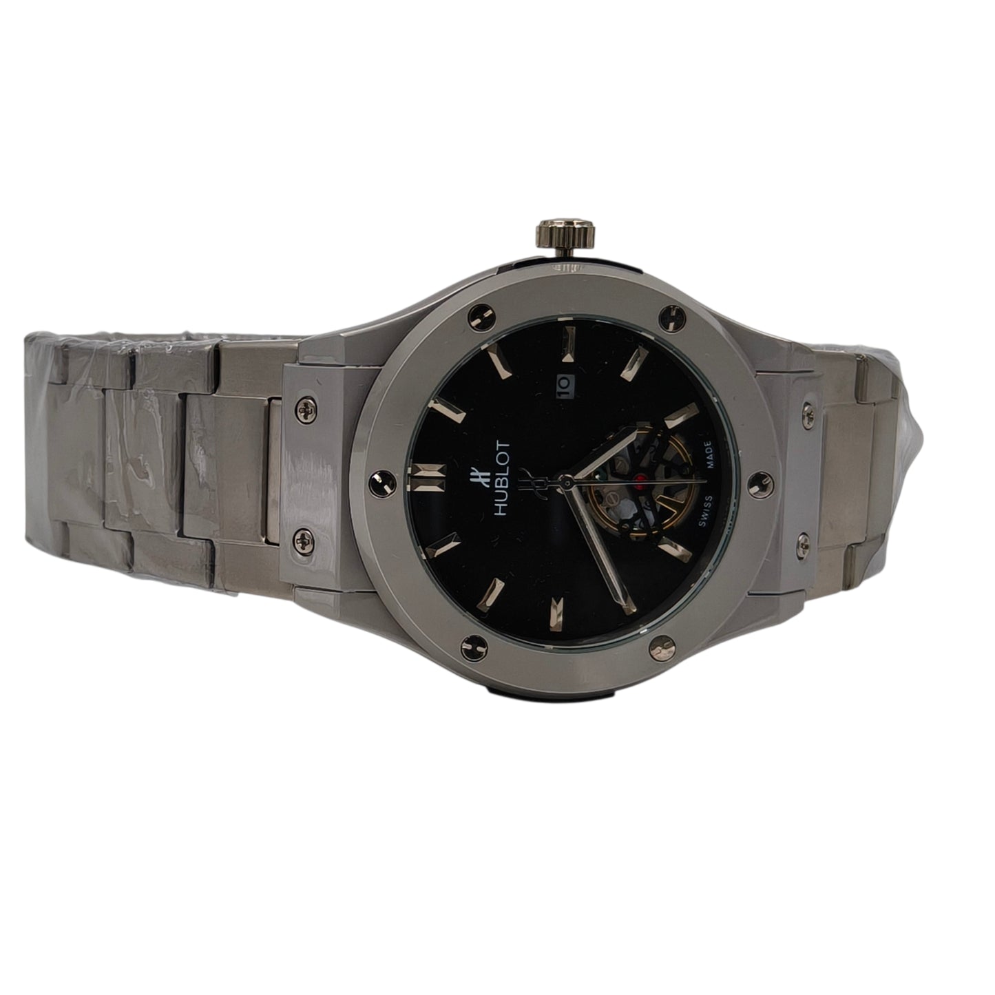 Premium Automatic Open-Heart Steel Watch