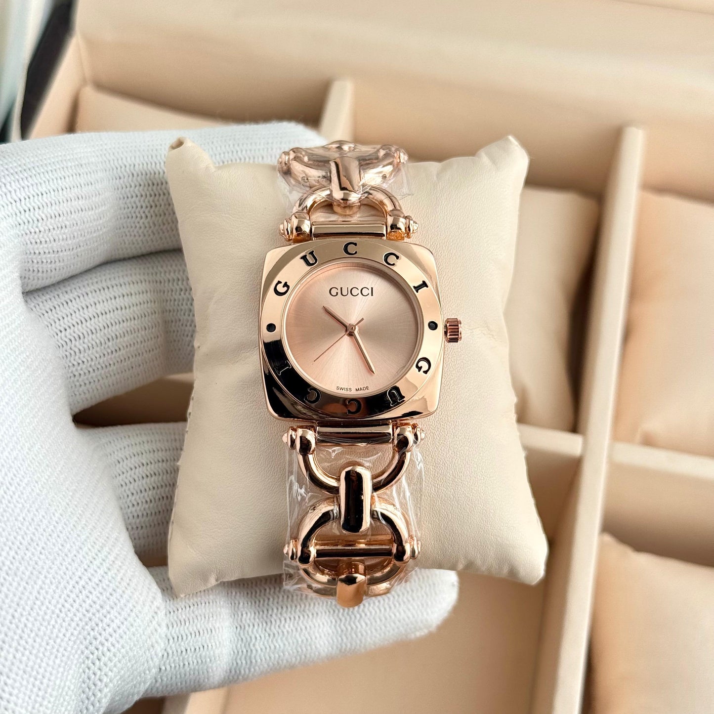 Elegant Bracelet Style Women’s Watch – Dual Tone Luxury Watch | Minimal Dial Designer Watch for Ladies