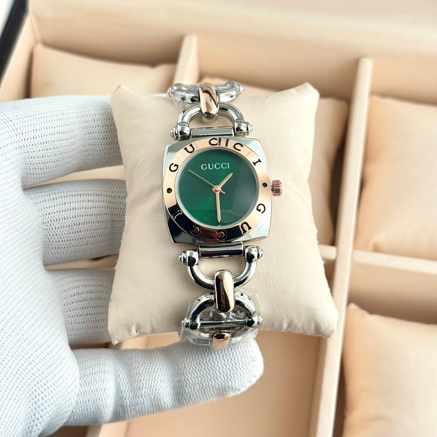 Elegant Bracelet Style Women’s Watch – Dual Tone Luxury Watch | Minimal Dial Designer Watch for Ladies