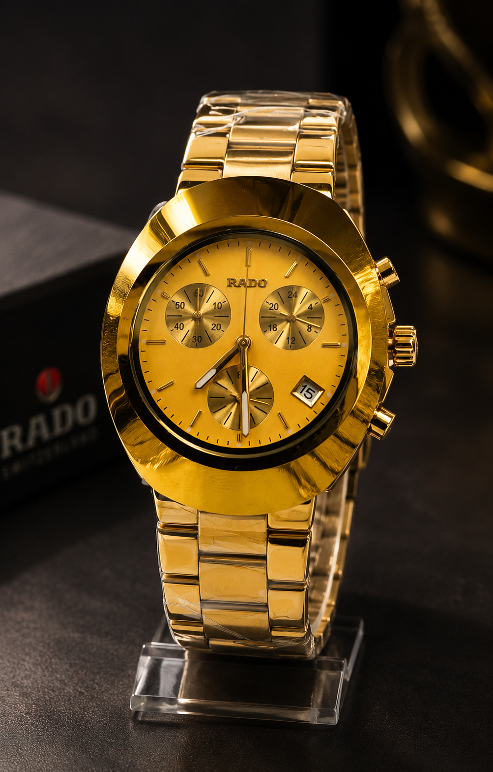 Premium Gold Chronograph Watch