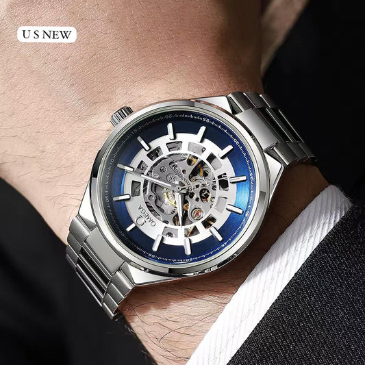 Automatic Skeleton Stainless Steel Watch – 42 mm