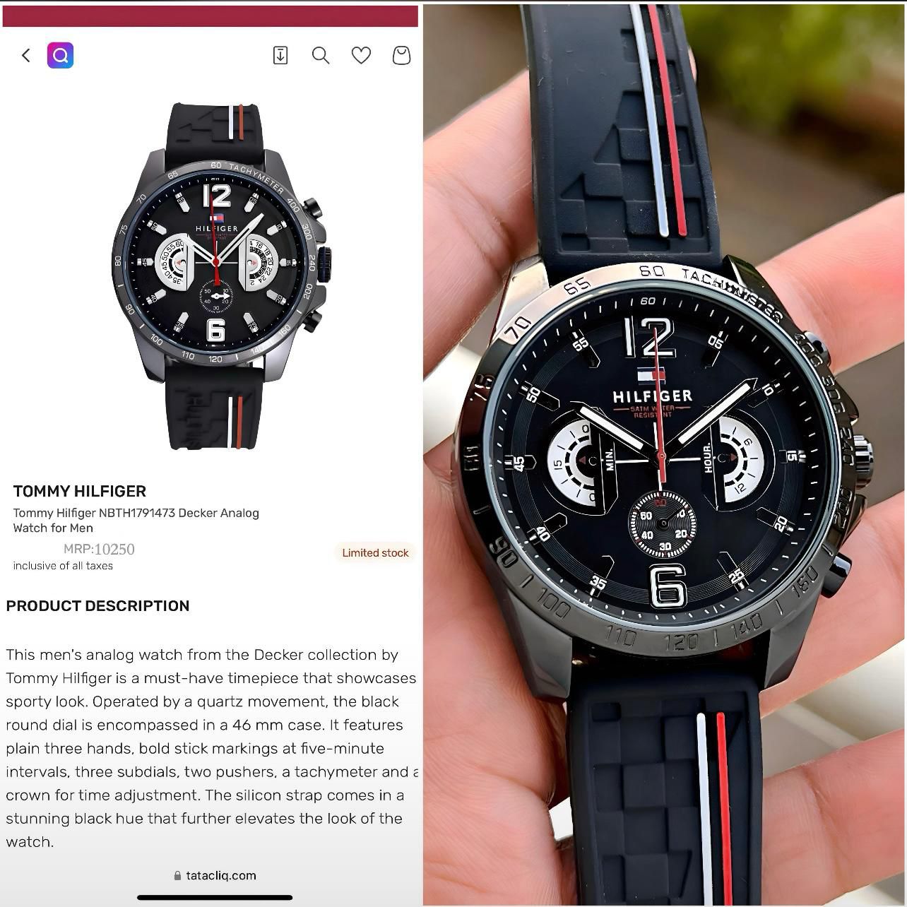Decker Sport Chronograph Men's Black Silicone Strap Watch – Gunmetal Case