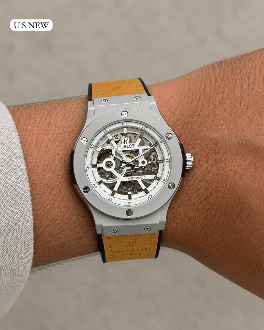 Hublot Open Back Automatic 42mm Men's Leather Watch