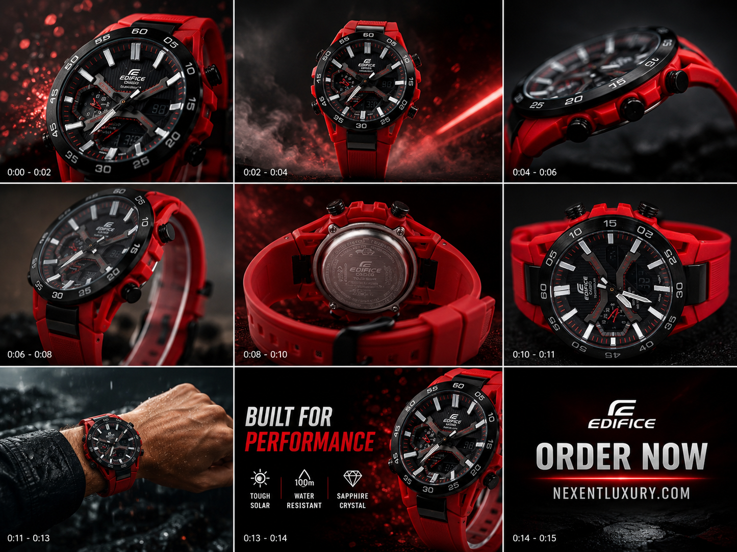 Velocity Red Solar-Tech Sport Watch