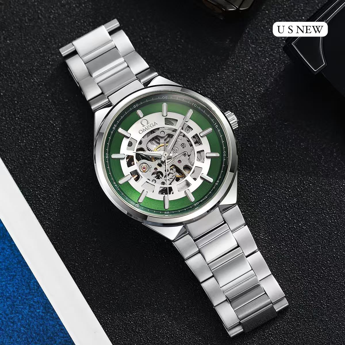 Automatic Skeleton Stainless Steel Watch – 42 mm