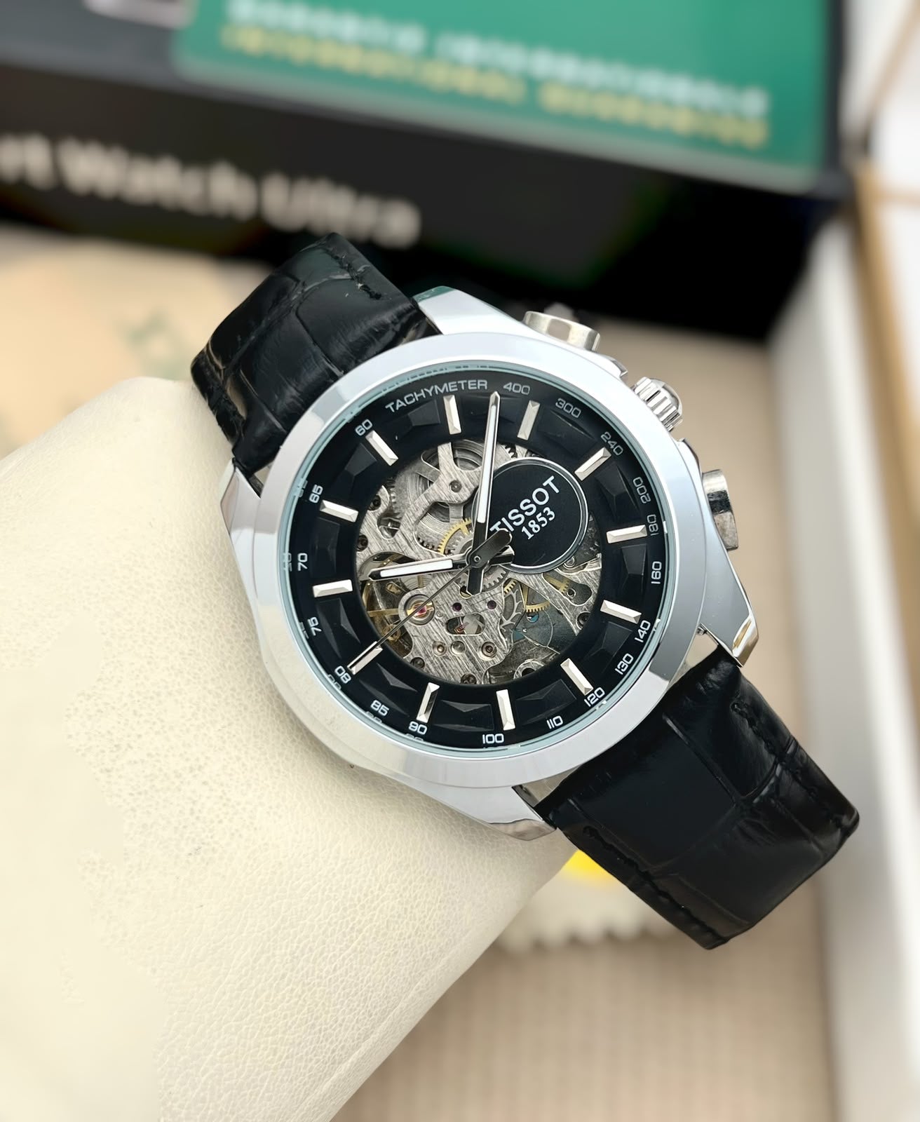 Gentleman Open Heart Automatic Leather Strap Watch