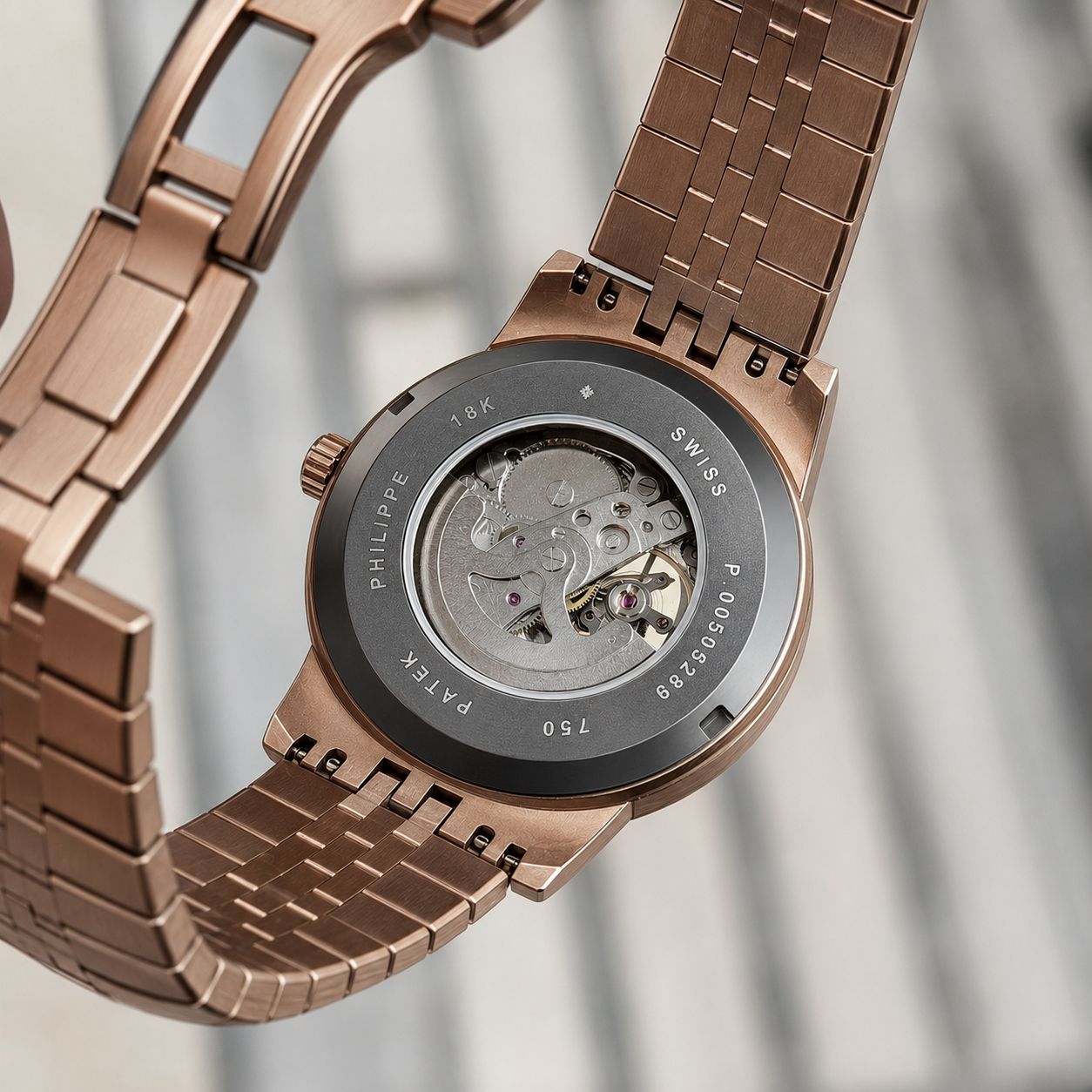 Premium Automatic Skeleton Rose Gold Watch