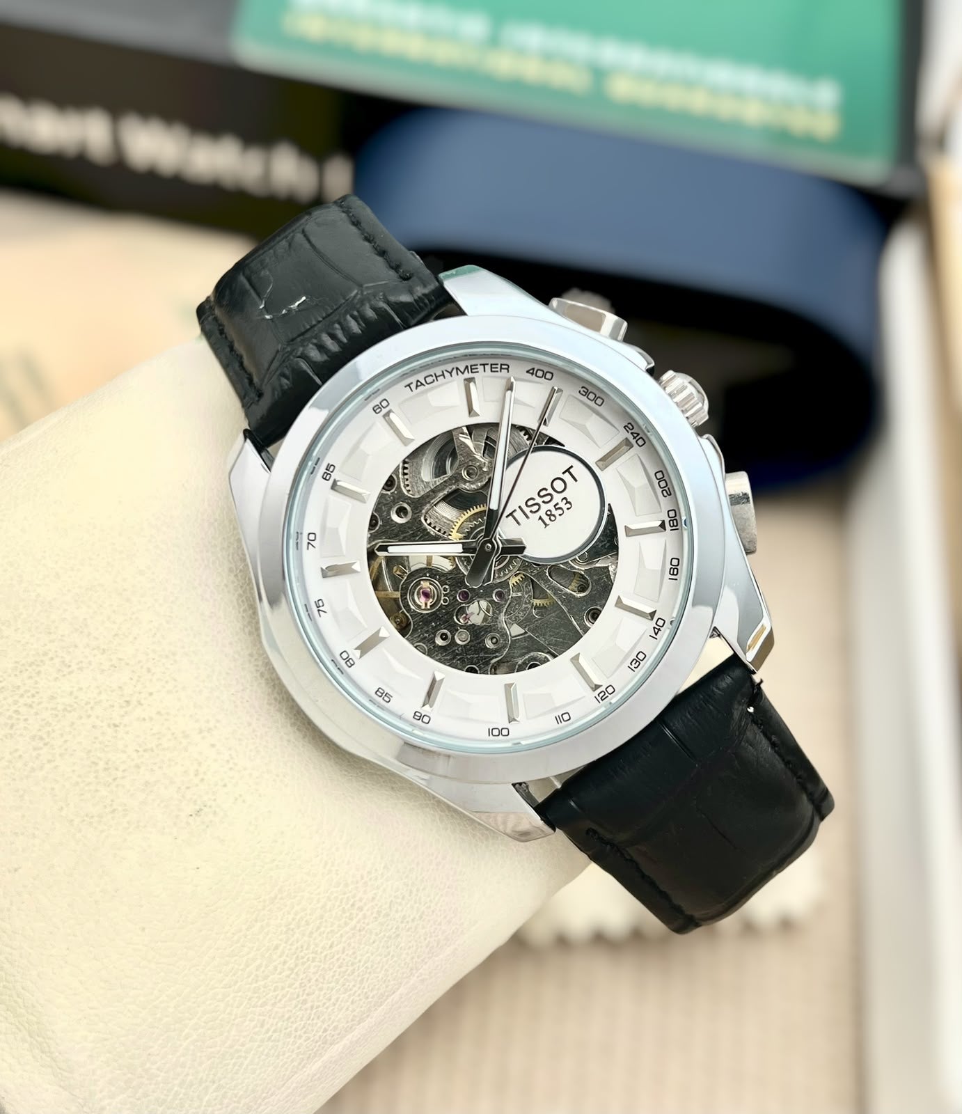 Gentleman Open Heart Automatic Leather Strap Watch