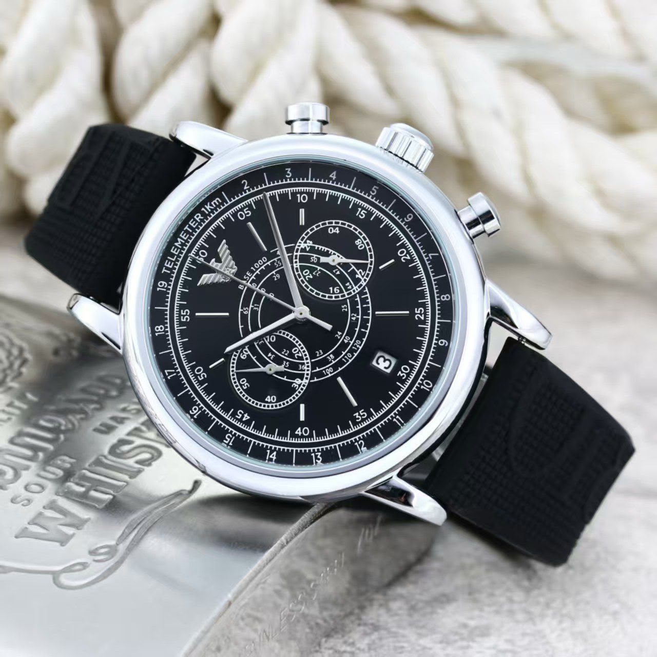 Premium Chronograph Silicone Strap Watch