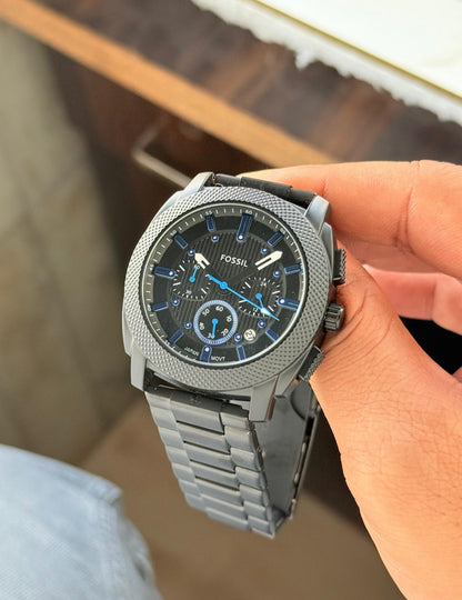 Fossil Machine FS6098 Chronograph Watch – Stainless Steel Bracelet | 43mm | Premium Collection