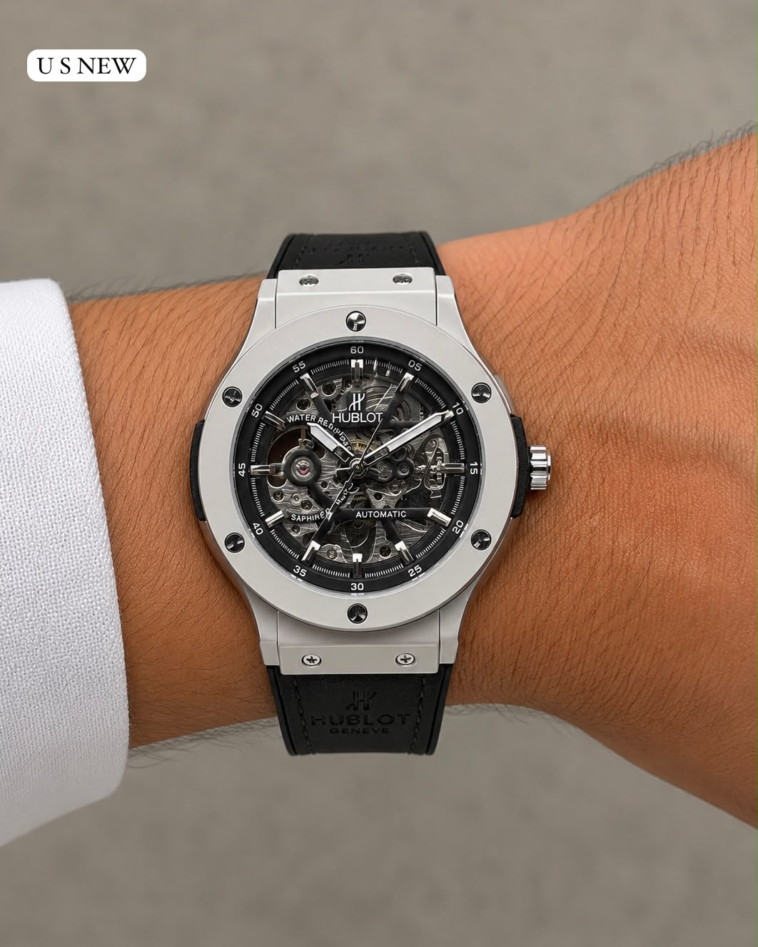 Hublot Open Back Automatic 42mm Men's Leather Watch