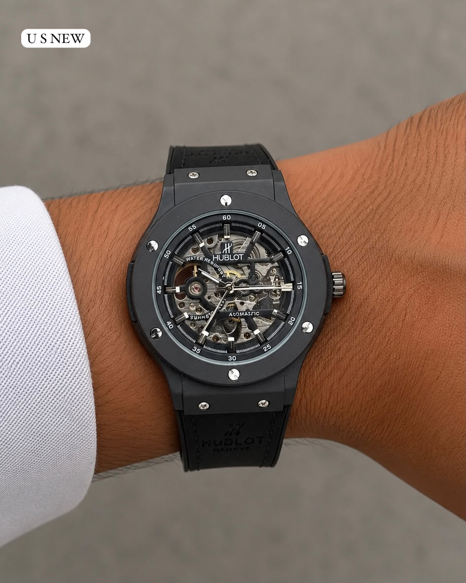 Hublot Open Back Automatic 42mm Men's Leather Watch