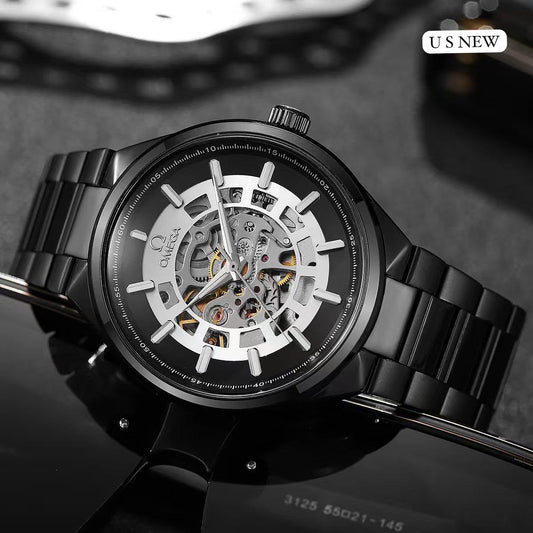 Automatic Skeleton Stainless Steel Watch – 42 mm