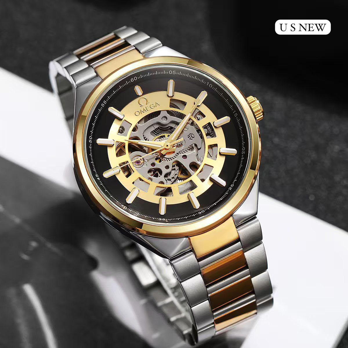 Automatic Skeleton Stainless Steel Watch – 42 mm