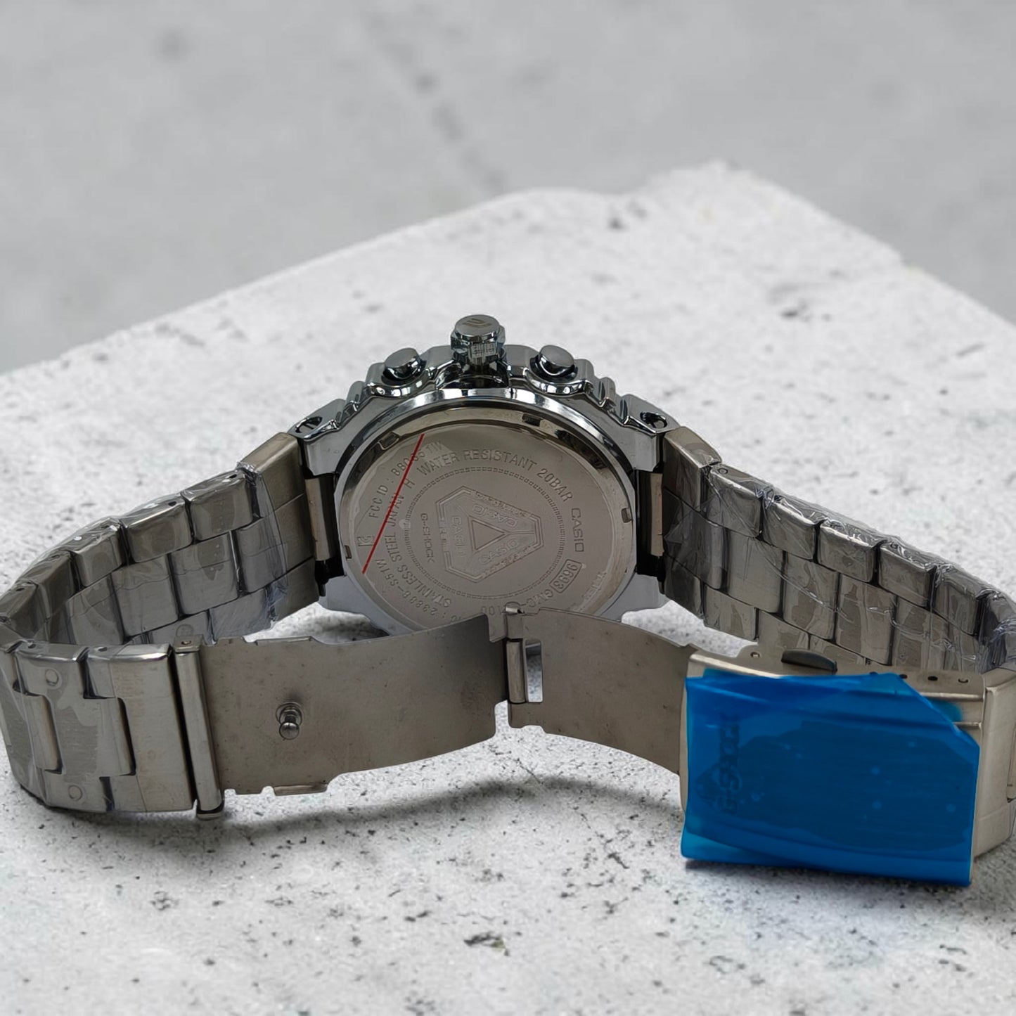 Aqua Blue Chronograph Style Stainless Steel Watch for Men