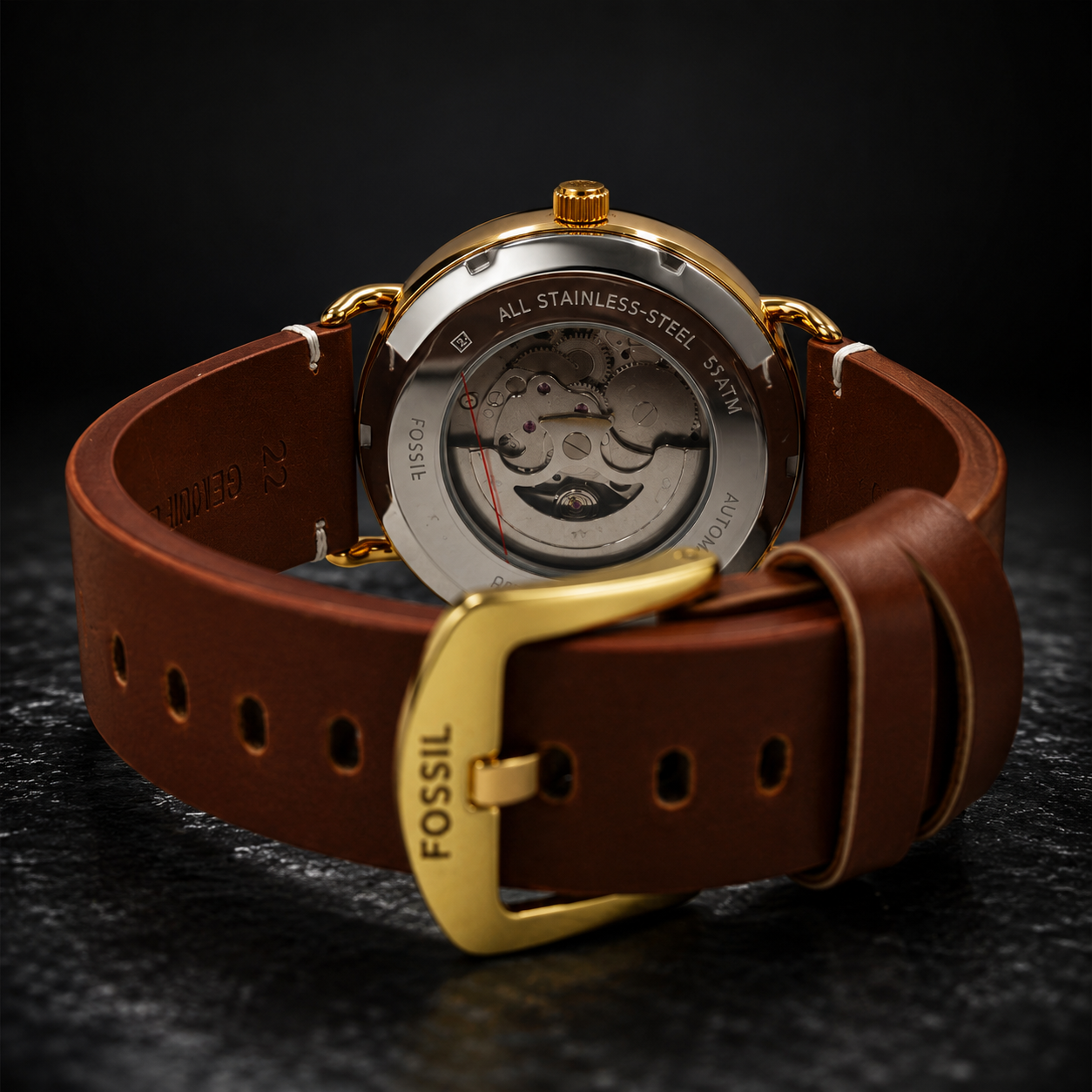 Nexent Heritage Automatic Blue Dial Leather Strap Watch