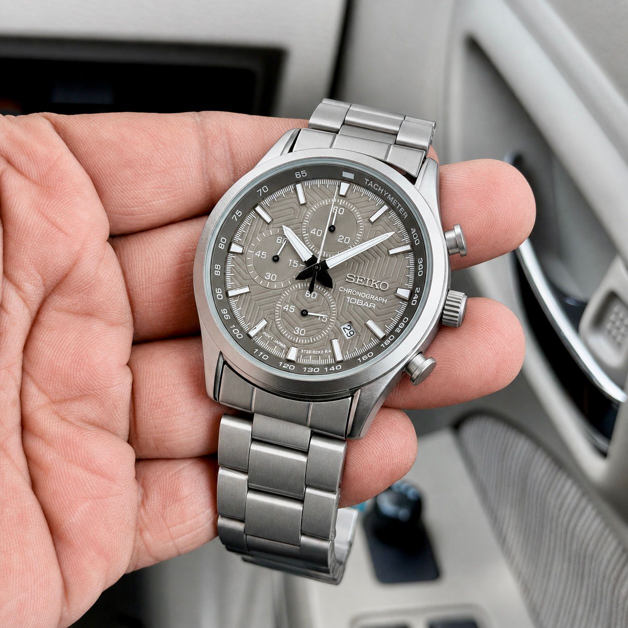 Premium Chronograph Stainless Steel Watch – Black Dial