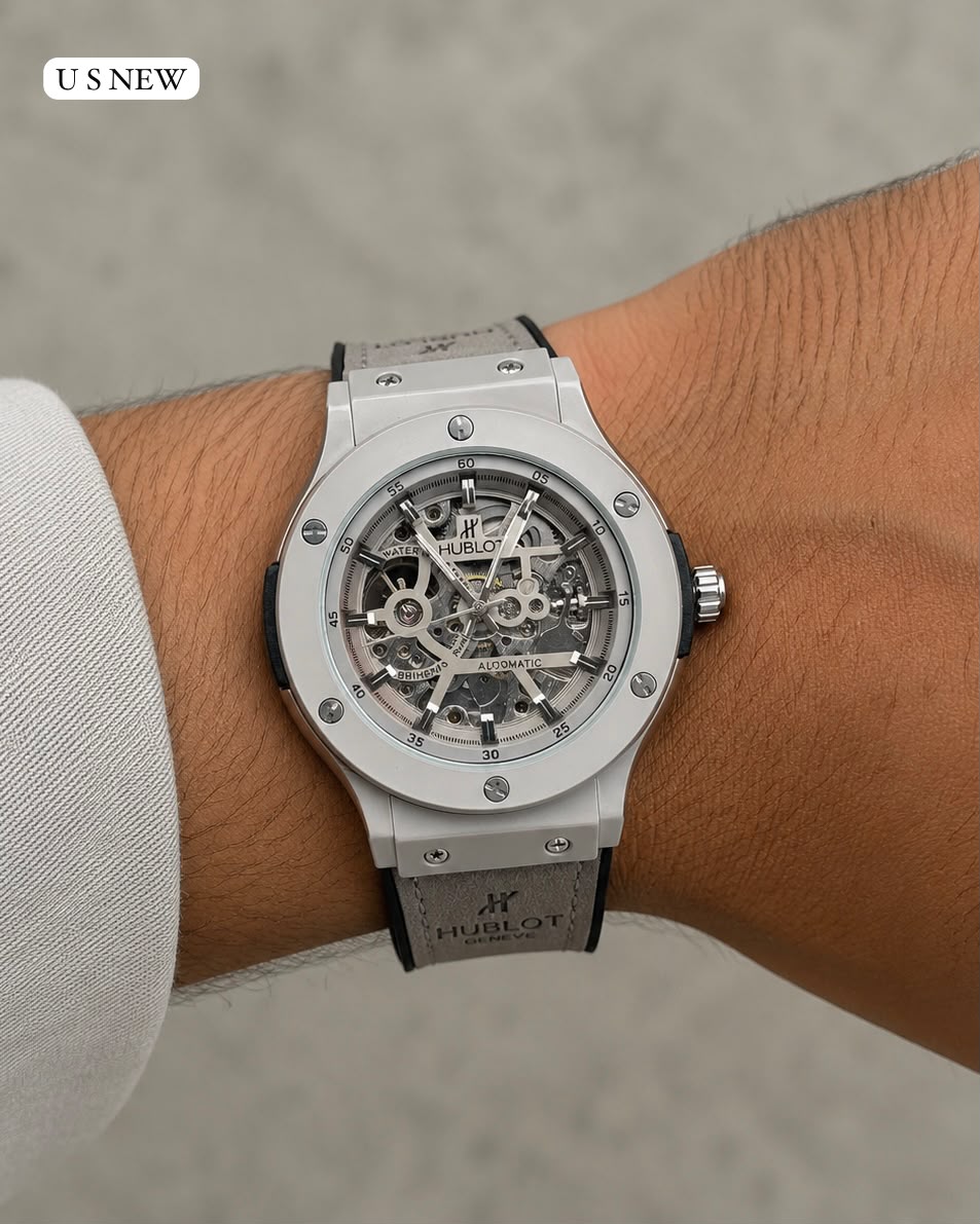 Hublot Open Back Automatic 42mm Men's Leather Watch