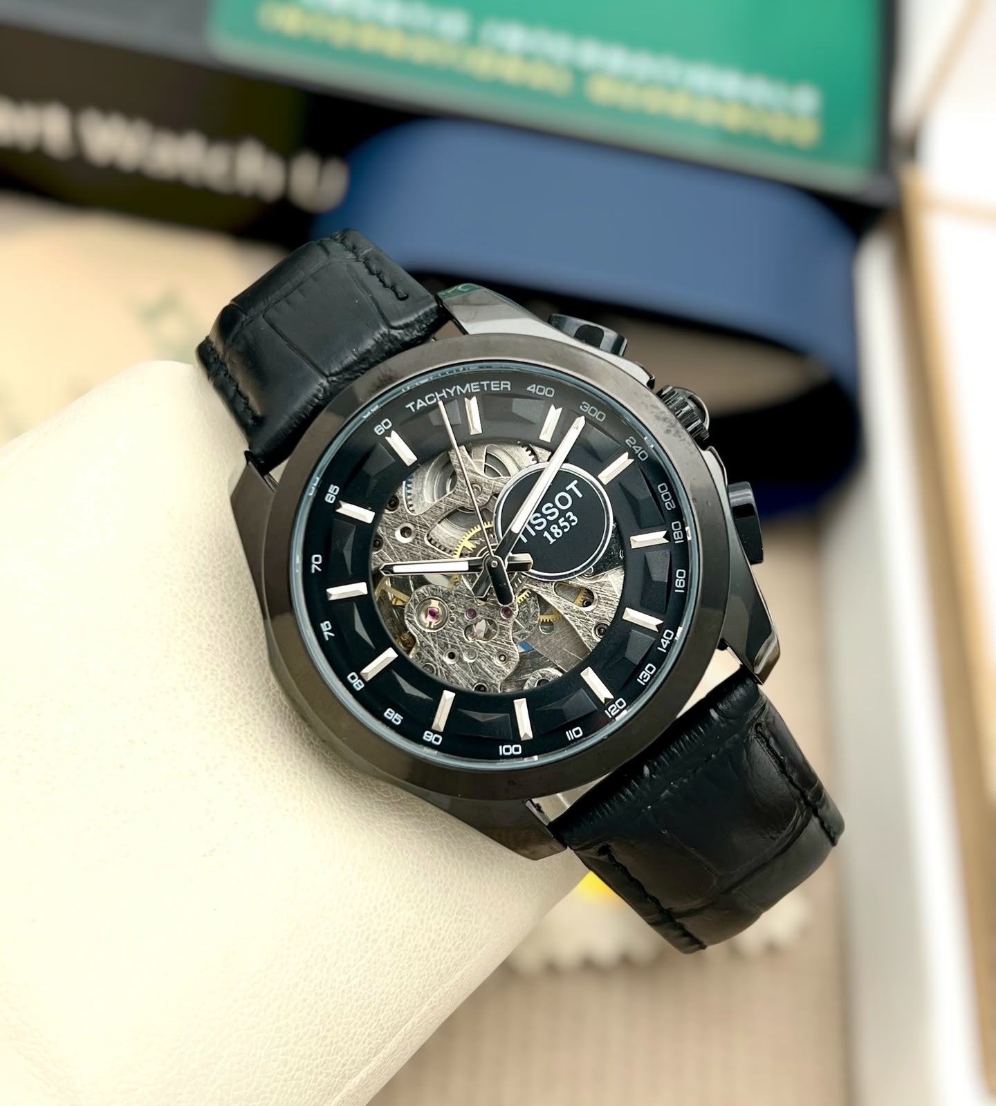 Gentleman Open Heart Automatic Leather Strap Watch