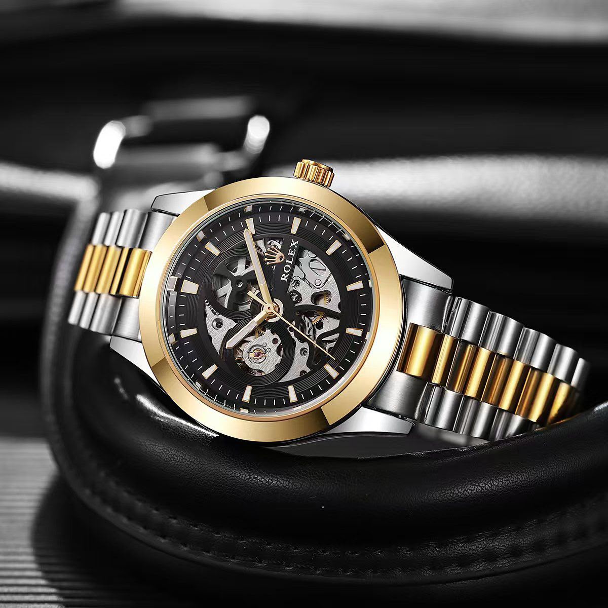 Automatic Skeleton Steel Watch