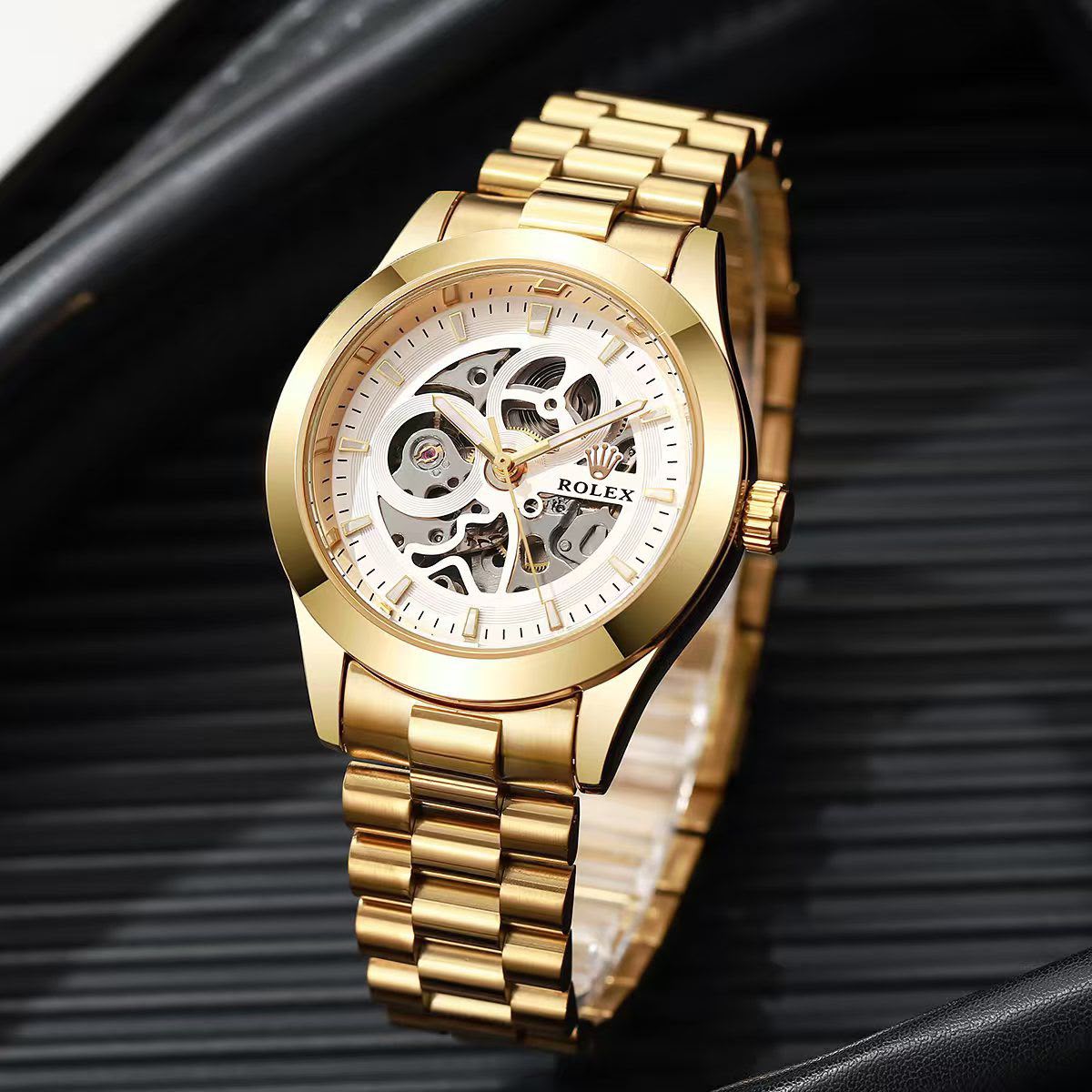 Automatic Skeleton Steel Watch